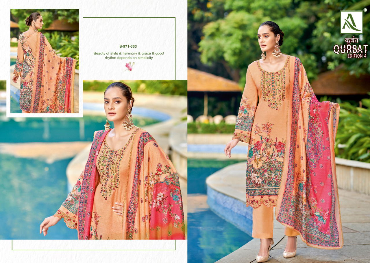 Alok Qurbat Edition 4 Jam Cotton Fancy Casual Wear Designer Dress Material Collection